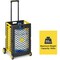 Foldable Rolling Cart With Wheels Portable Updated Utility Tools Rolling Crate With Telescopic Handle Yellow